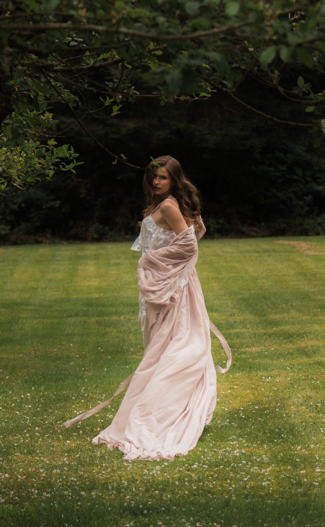 Editorial portrait in a garden